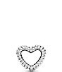 Pandora Beaded Open Heart Sterling Silver Charm - Image 1