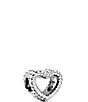 Pandora Beaded Open Heart Sterling Silver Charm - Image 2