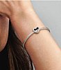 Pandora Beaded Open Heart Sterling Silver Charm - Image 5