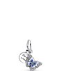 Pandora Blue Butterfly & Quote Double Dangle Sterling Silver Charm - Image 1