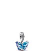 Pandora Blue Murano Glass Butterfly Dangle Charm - Image 1