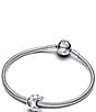 Pandora CZ Crescent Moon Sterling Silver Charm - Image 3