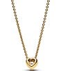 Pandora Elevated CZ Gold Heart Short Pendant Necklace - Image 2