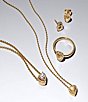 Pandora Elevated CZ Gold Heart Short Pendant Necklace - Image 4