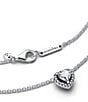 Pandora Elevated CZ Sterling Silver Heart Short Pendant Necklace - Image 3