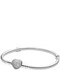 Pandora Heart Snake CZ Sterling Silver Chain Bracelet - Image 1