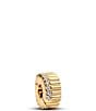 Pandora Mini Ribbed Clip Gold Charm - Image 1