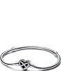 Pandora Moments Sparkling Infinity Heart Clasp Snake Sterling Silver Chain Bracelet - Image 1