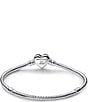 Pandora Moments Sparkling Infinity Heart Clasp Snake Sterling Silver Chain Bracelet - Image 2