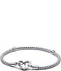Pandora Moments Studded Sterling Silver Chain Charm Bracelet - Image 1