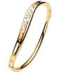 Pandora Organically Shaped Stone-Set Gold Bangle Bracelet - Image 1
