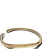 Pandora Organically Shaped Stone-Set Gold Bangle Bracelet - Image 2