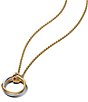 Pandora Organically Shaped Two-Tone Short Pendant Necklace - Image 1