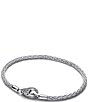 Pandora Pave Clasp Foxtail Sterling Silver Charm Bracelet - Image 1