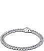 Pandora Pave Cuban Sterling Silver Chain Bracelet - Image 1