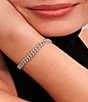 Pandora Pave Cuban Sterling Silver Chain Bracelet - Image 3