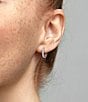 Pandora Pave Heart Sterling Silver Hoop Earrings - Image 2
