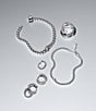 Pandora Pave Heart Sterling Silver Hoop Earrings - Image 3