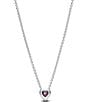 Pandora Pink Elevated Heart Short Pendant Sterling Silver Necklace - Image 2