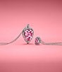 Pandora Pink Elevated Heart Short Pendant Sterling Silver Necklace - Image 4