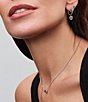 Pandora Pink Elevated Heart Short Pendant Sterling Silver Necklace - Image 6