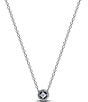 Pandora Round Pave Halo Sterling Silver Pendant Necklace - Image 1