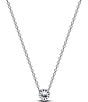 Pandora Round Pave Halo Sterling Silver Pendant Necklace - Image 2
