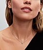 Pandora Round Pave Halo Sterling Silver Pendant Necklace - Image 4