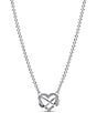 Pandora Sparkling Infinity Heart Collier Sterling Silver Short Pendant Necklace - Image 1