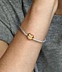 Pandora Two Tone Heart Clasp Snake Charm Bracelet - Image 3