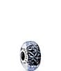 Pandora Wavy Dark Blue Murano Glass Ocean Sterling Silver Charm - Image 1