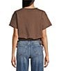 Papermoon Short Sleeve Side Tie Bubble Top - Image 2