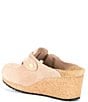 Color:Warm Sand - Image 3 - Papillio by Birkenstock Fanny Suede Wedge Clogs