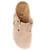 Color:Warm Sand - Image 5 - Papillio by Birkenstock Fanny Suede Wedge Clogs