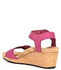 Color:Boysenberry - Image 3 - Papillio by Birkenstock Soley Suede Nubuck Ankle Strap Wedges