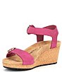 Color:Boysenberry - Image 4 - Papillio by Birkenstock Soley Suede Nubuck Ankle Strap Wedges