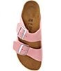 Color:Candy Pink - Image 5 - Papillio by Birkenstock Women's Arizona Chunky Suede Platform Sandals