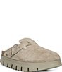 Papillio by Birkenstock Women's Boston Chunky Suede Shearling Clogs - Image 1