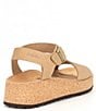 Color:Sandcastle - Image 2 - Papillio by Birkenstock Women's Glenda Suede Ankle Strap Platform Sandals