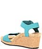 Color:Biscay Bay - Image 3 - Papillio by Birkenstock Soley Embossed Ankle Strap Wedge Sandals