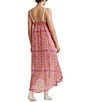 Color:French Rose - Image 2 - Allover Printed Woven Sleeveless V-Neck Maxi Nightgown