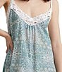Color:Crystal Blue - Image 5 - Amira Sleeveless Lace Trim V-Neck Maxi Nightgown