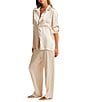 Color:Romance - Image 2 - Audrey Washable Silk Full-Length Pajama Set