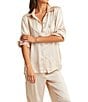 Color:Romance - Image 3 - Audrey Washable Silk Full-Length Pajama Set