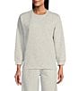 Color:Grey Marl - Image 1 - Beautiful Basic Cozy Quilted Long Sleeve Sleep Top