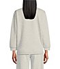 Color:Grey Marl - Image 2 - Beautiful Basic Cozy Quilted Long Sleeve Sleep Top