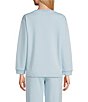 Color:Capri Blue - Image 2 - Beautiful Basic Cozy Quilted Long Sleeve Sleep Top