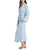 Papinelle Kate Modal Knit Soft Long Robe, Color:Winter Blue - Image 4