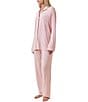 Papinelle Kate Modal Soft Long Sleeve Notch Collar Long Pajama Set, Color:Papinelle Pink - Image 5