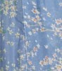 Color:Powder Blue - Image 3 - Long Sleeve Cherry Blossom Maxi Robe